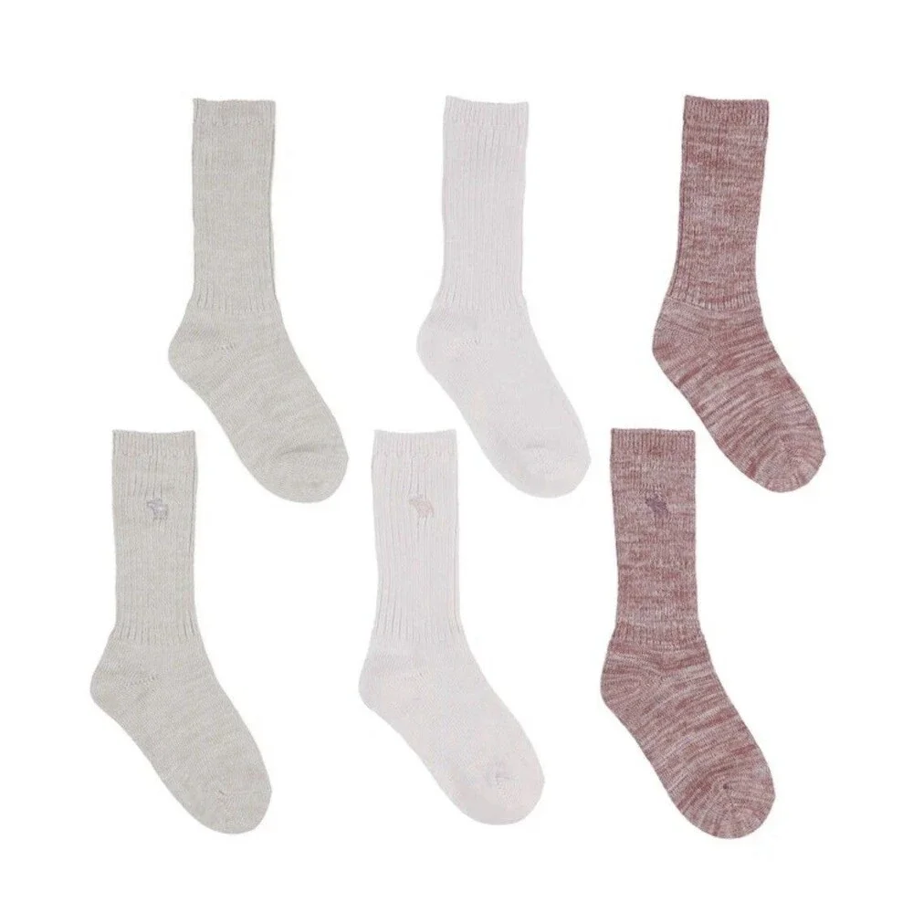 Abercrombie Kids 3 Pair Super Soft Camp Socks 3Y-5Y